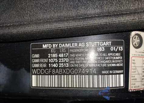 2013 Mercedes-Benz C 300 Luxury 4Matic/Sport 4Matic from USA, damaged, VIN WDDGF8ABXDG074914